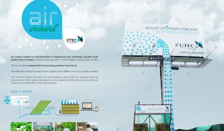 Hydroponic Food from a Repurposed Billboard: Air Orchard