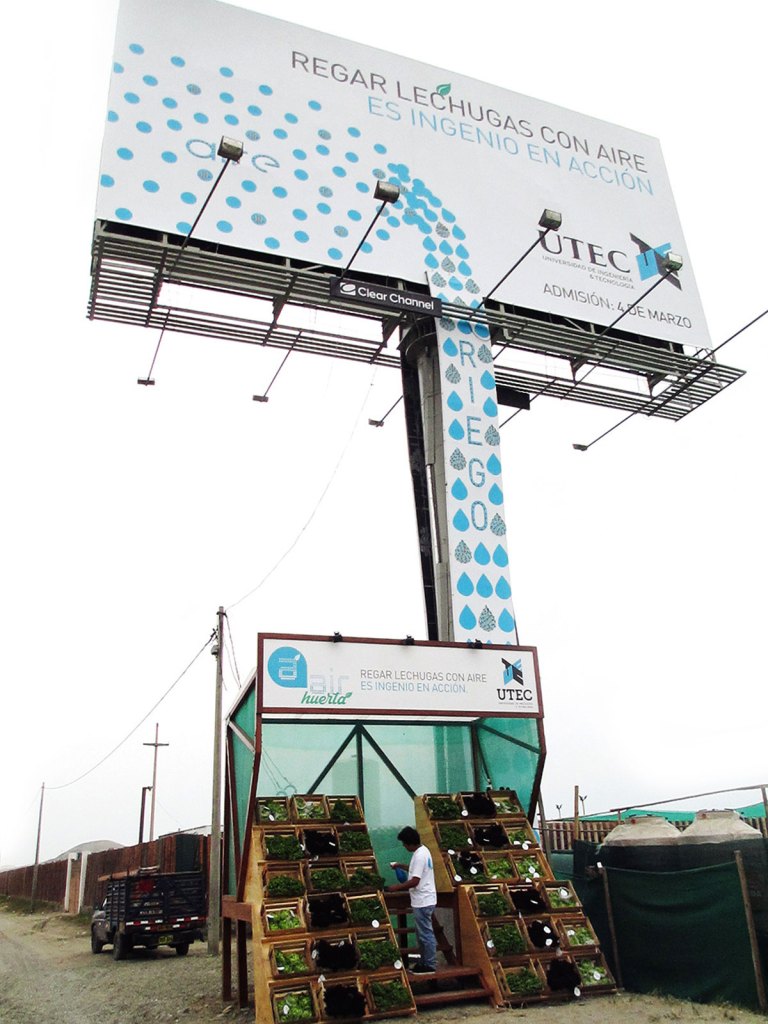Hydroponic Food from a Repurposed Billboard: Air Orchard