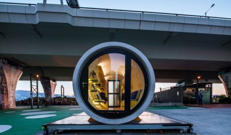 Microhousing using a repurposed water pipe