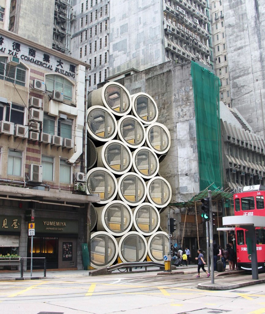 Opod Tube House Hong Kong Repurposed Water Pipe